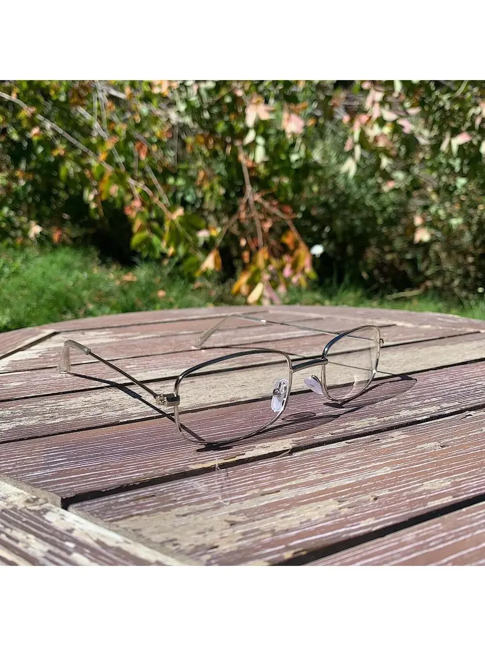 Vintage Y2K Silver Clear Sunglasses